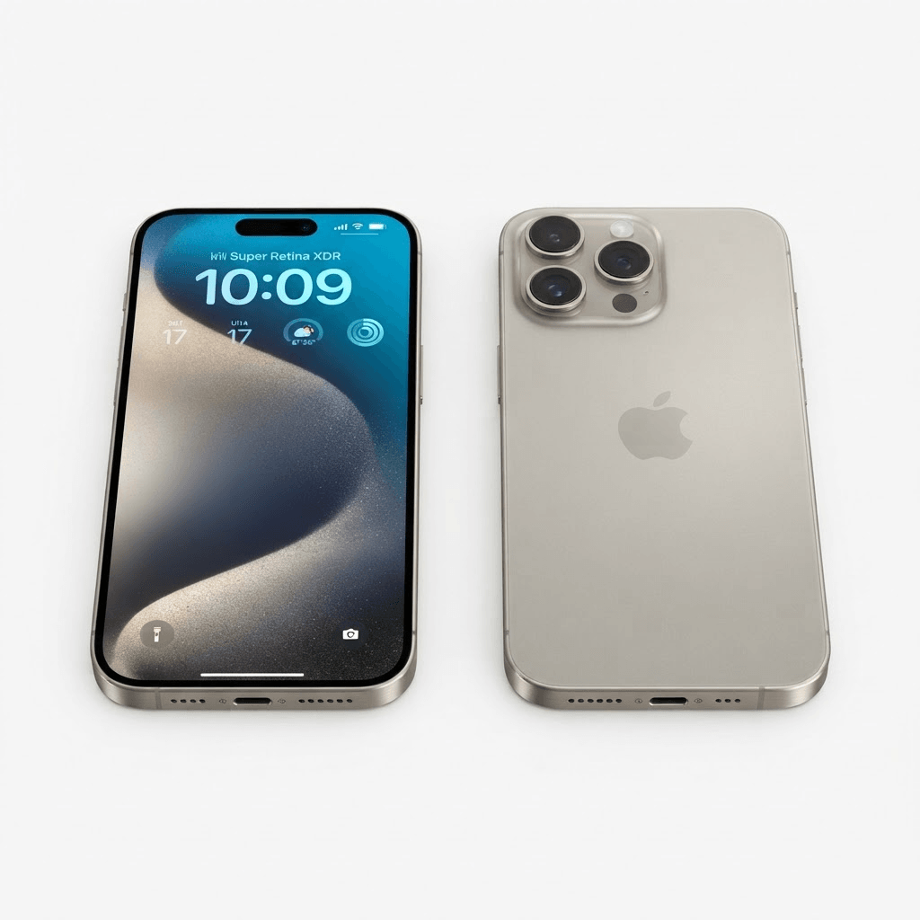 Apple iPhone 15 Pro 128GB - Titanium - electronics - smartphones - High quality product image available at Computing Year UK